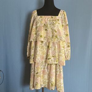 Who What Wear 3 Tier Ruffle Cottage Dress, Size Large